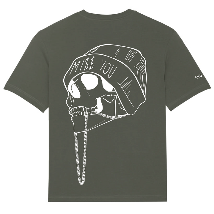 Camiseta caqui calavera